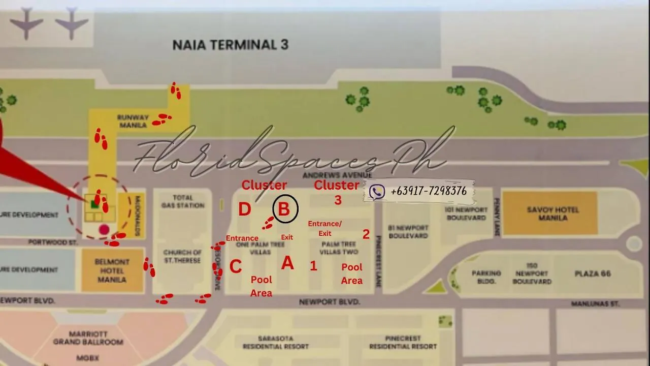 One Palm Tree Villas Condominium - Studio 9M With Balcony - Across Terminal 3 Airport Manila